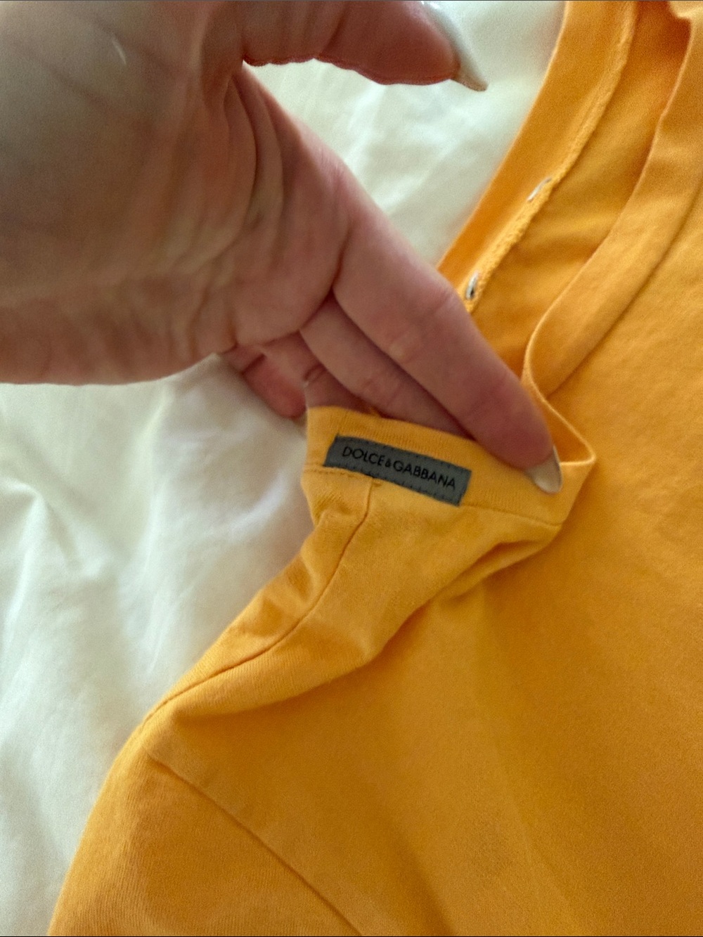 Boy Dolce & Gabbana Kids Bright Yellow Short Sleeve Tee